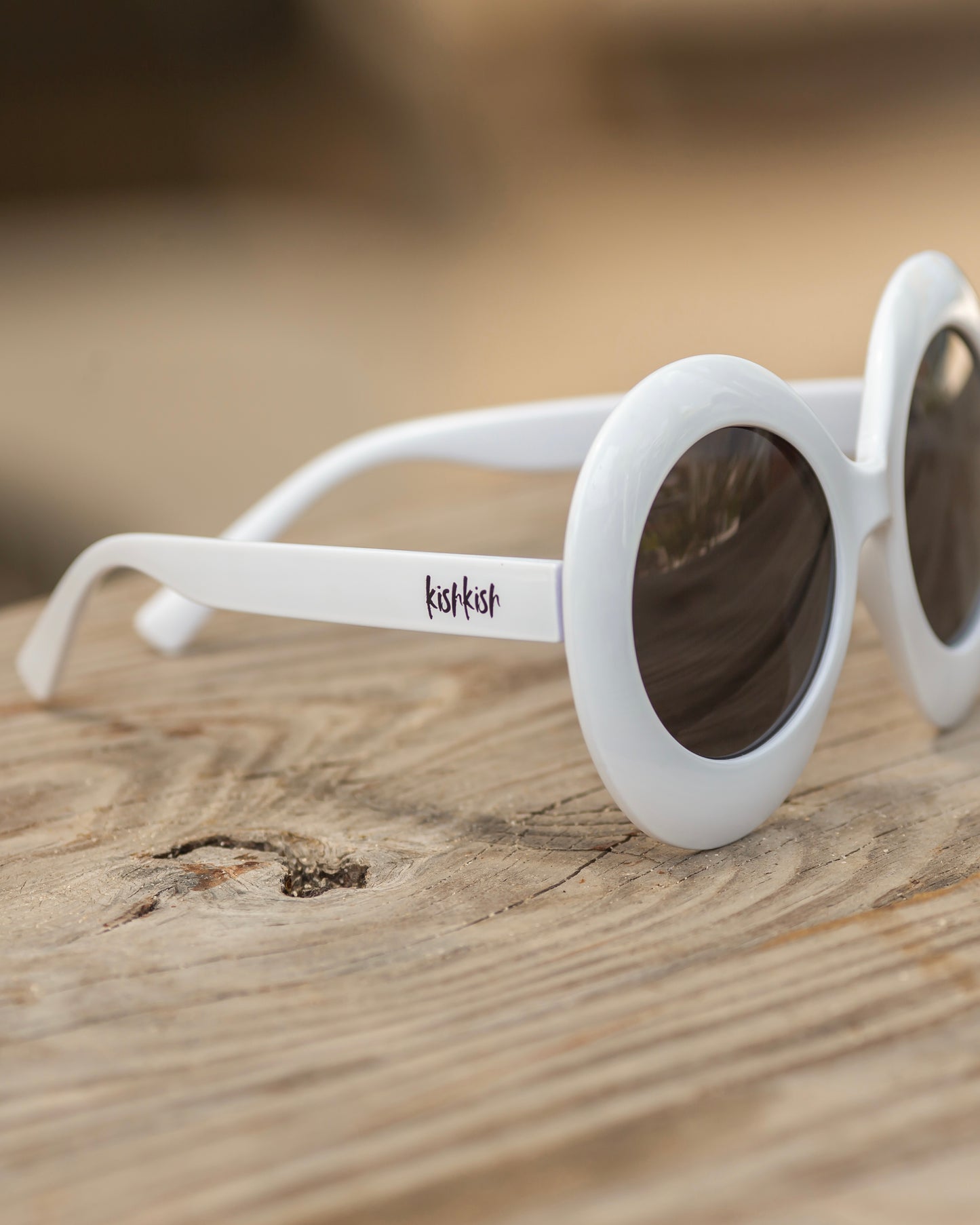 Oversized White Sunglasses