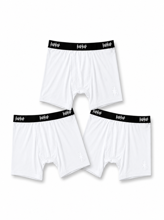 White ProStretch Boxer Briefs (pack of 3)